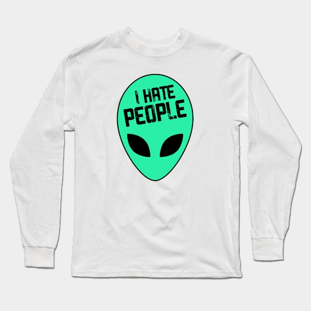 I Hate People Long Sleeve T-Shirt by cecatto1994